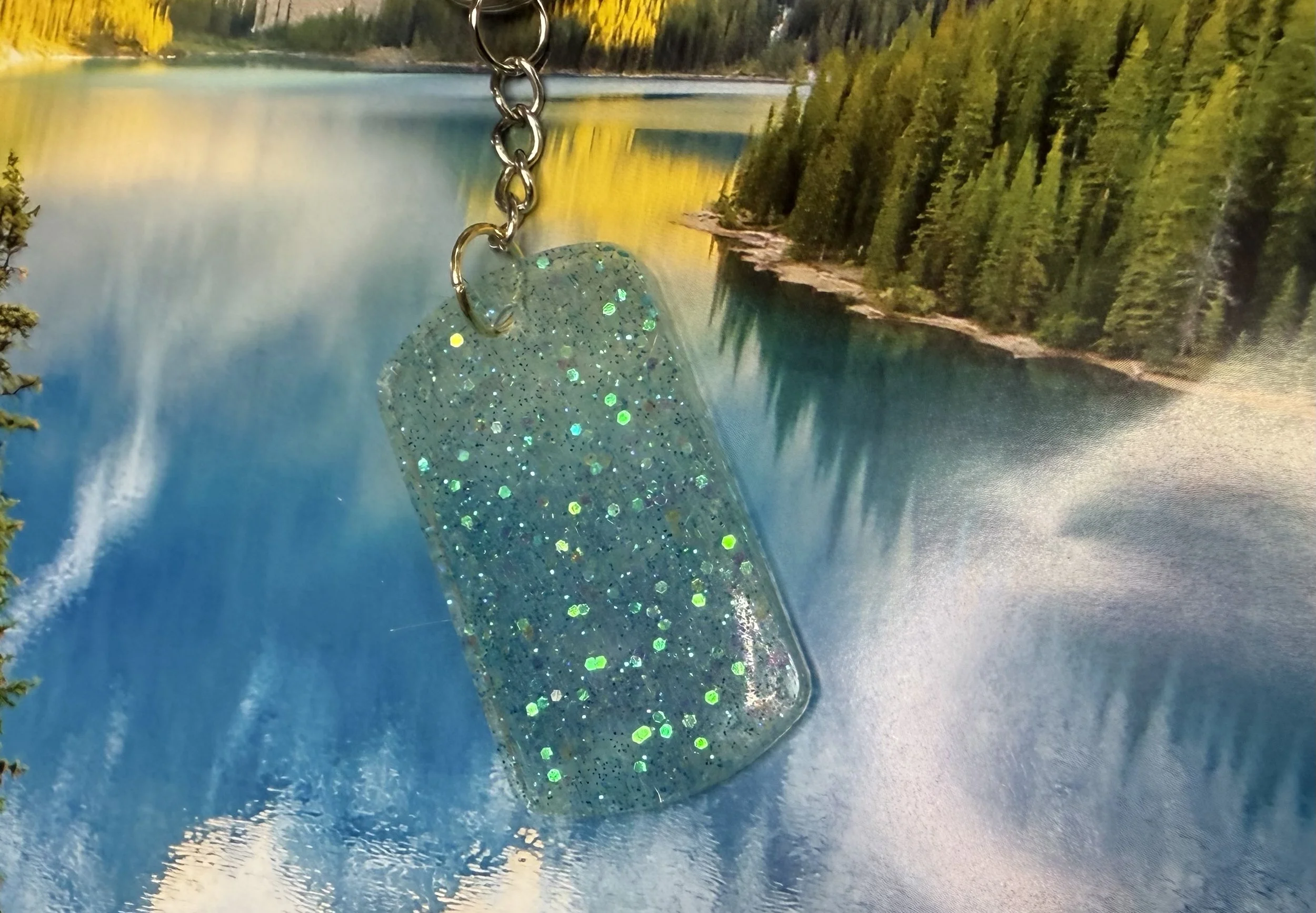 Teal Dog Tag
