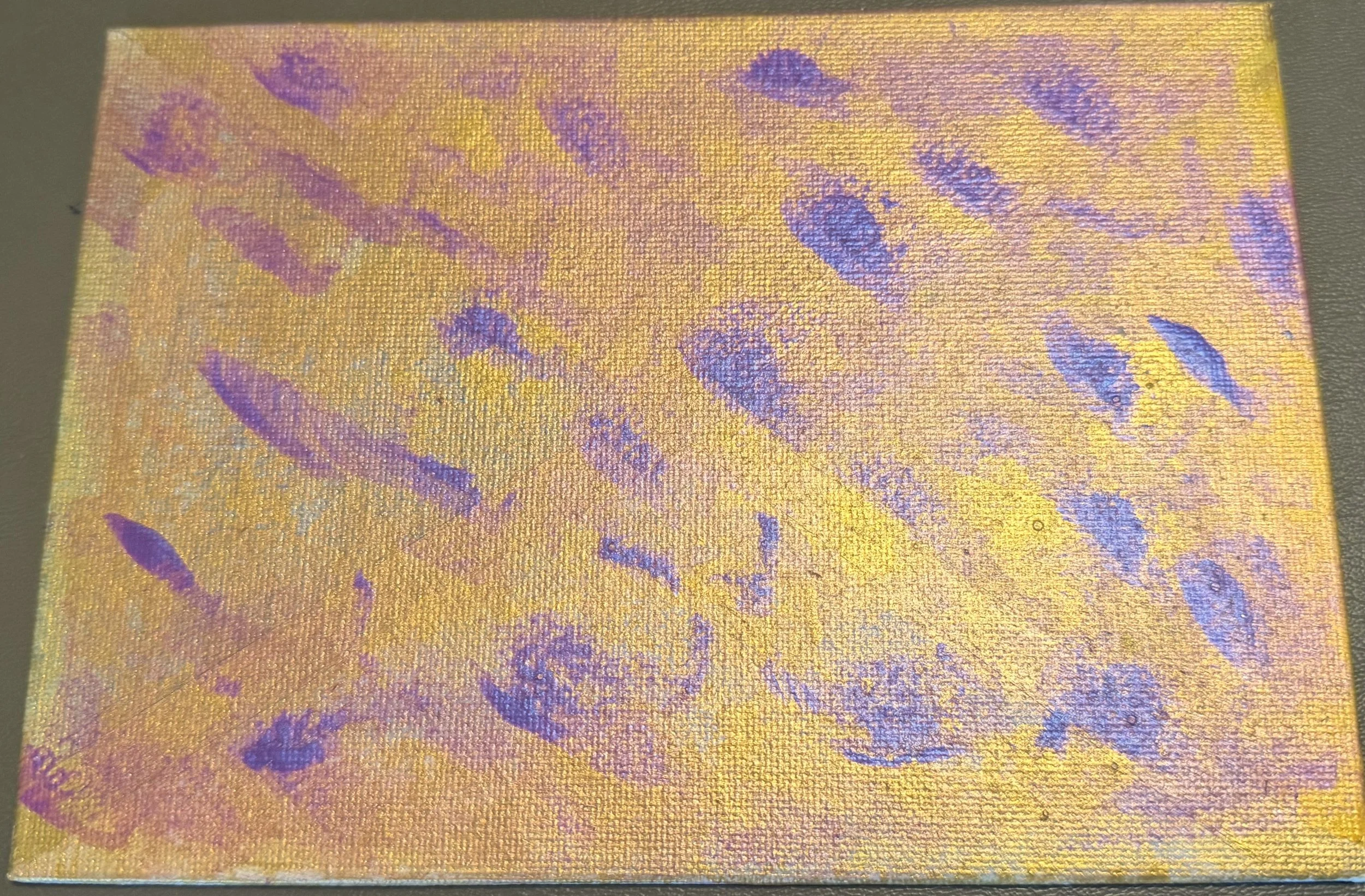 Golden Sun with Purple Flares
