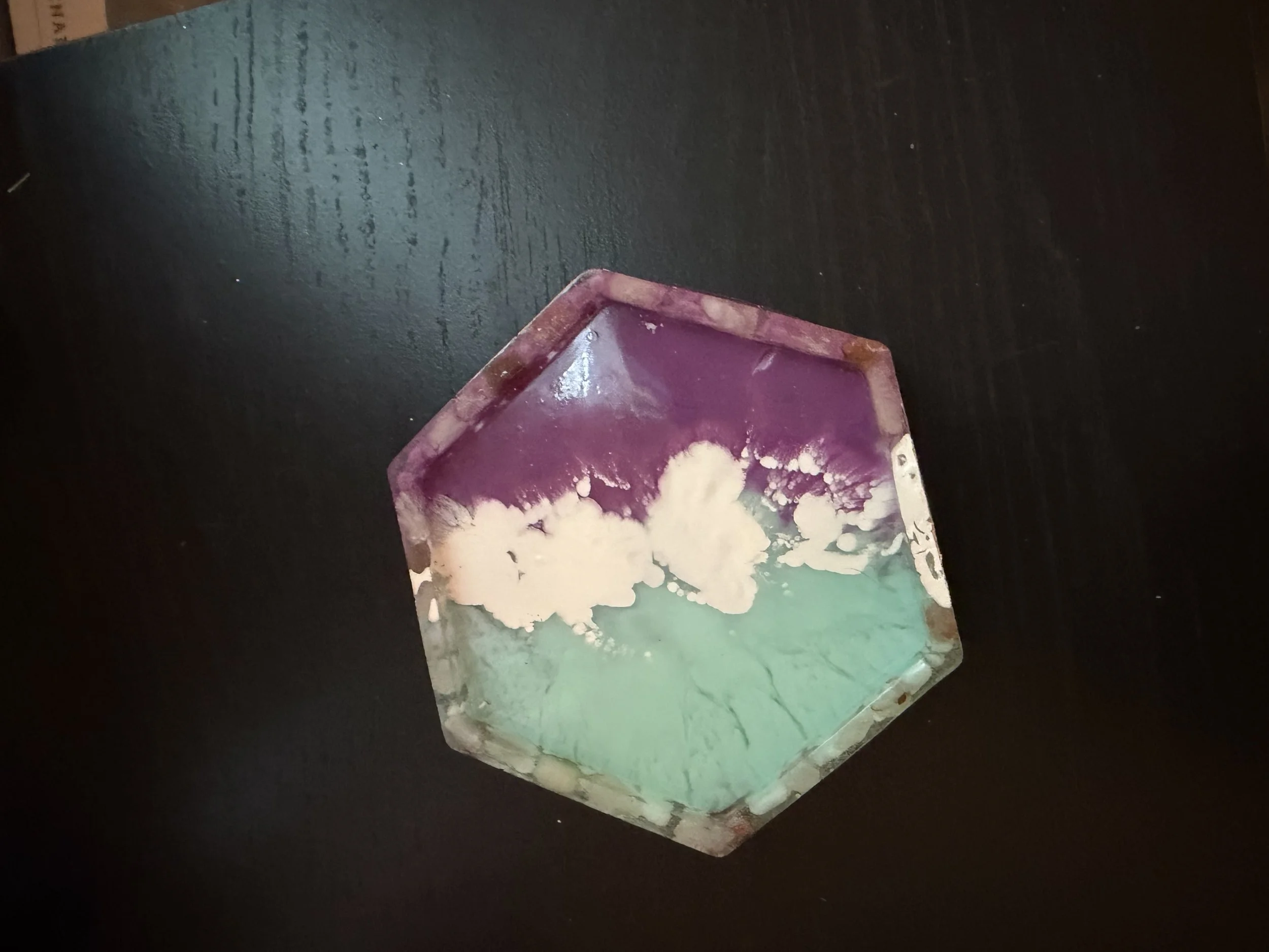 Purple and Green Coaster