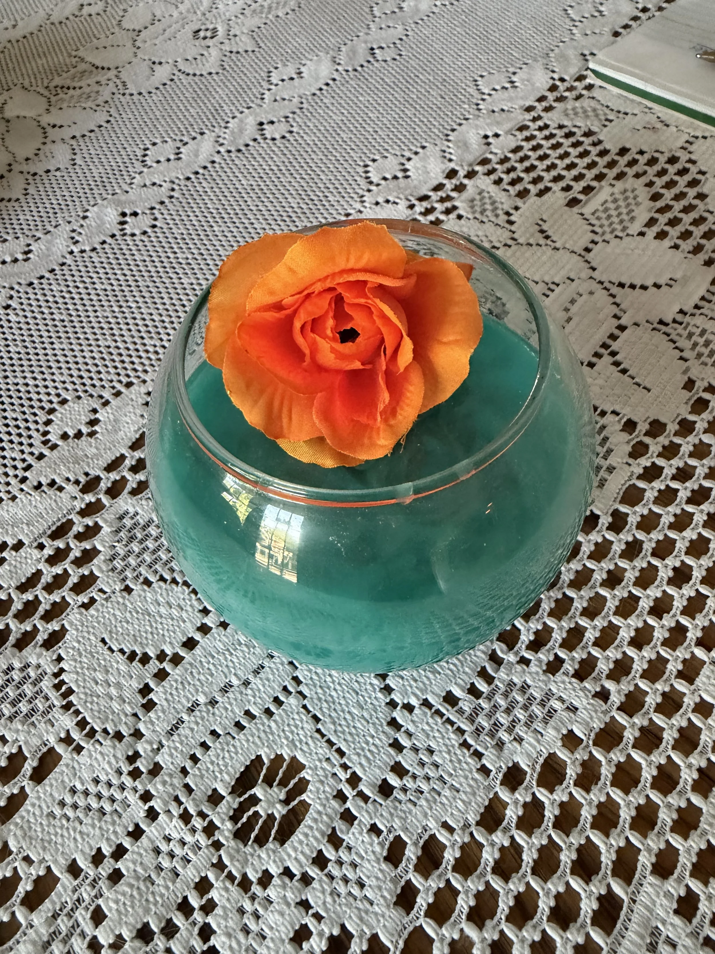 Orange Rose Paperweight