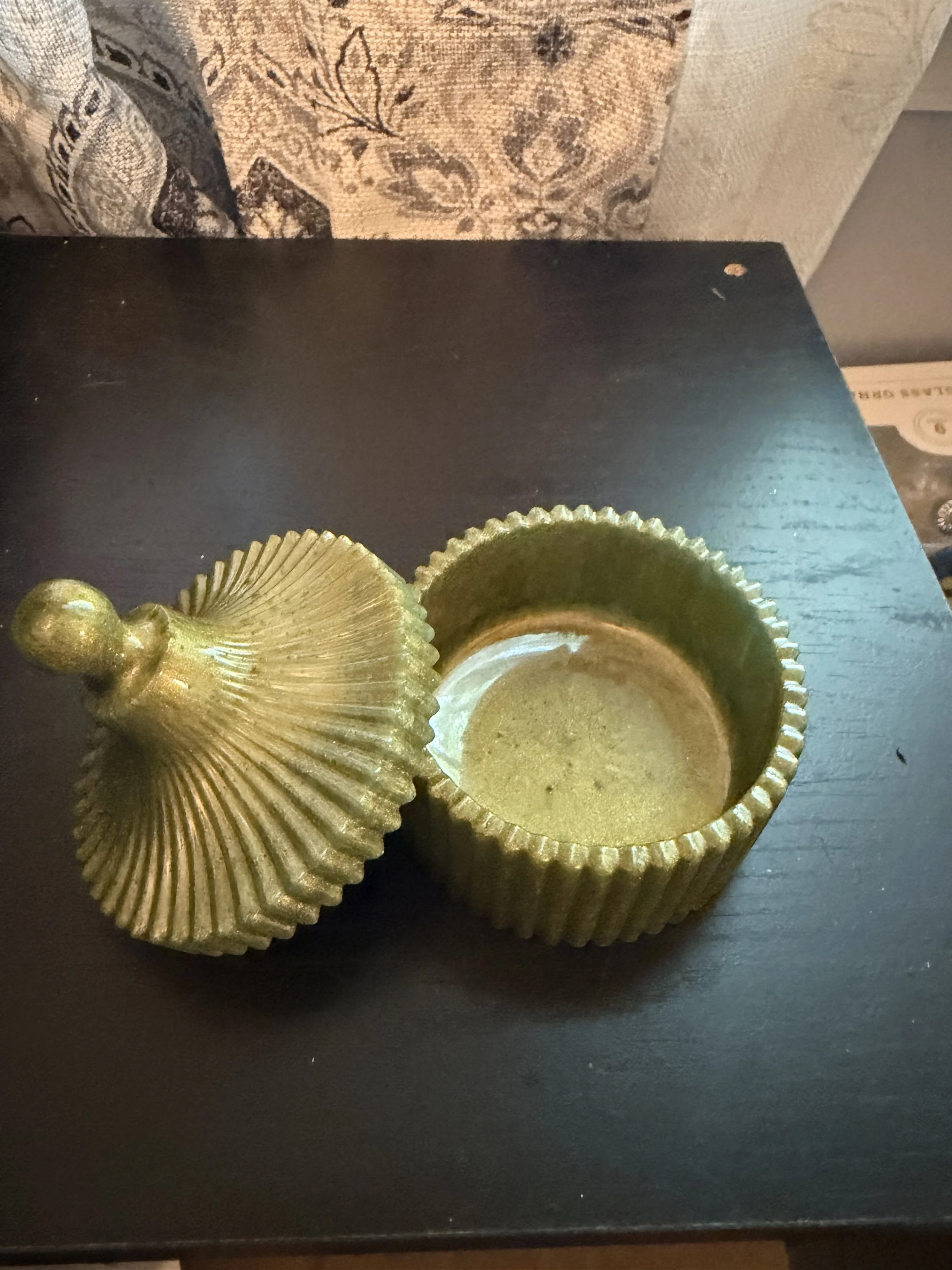 Olive Green Jewelry Container