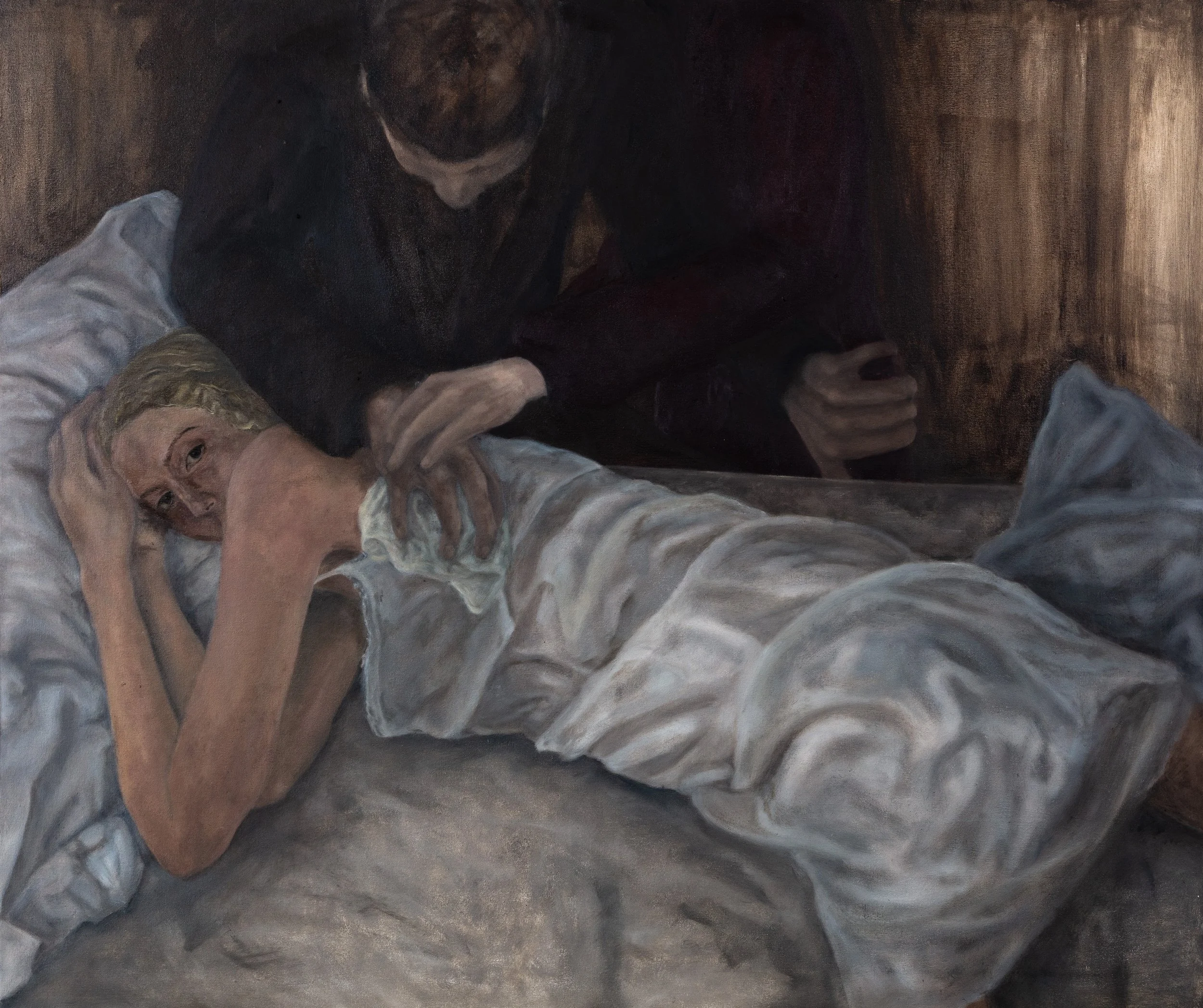 'Pillow Portrait,' oil on canvas, 100 x 85cm