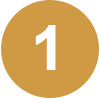 A gold-colored square with a white number one in the center.