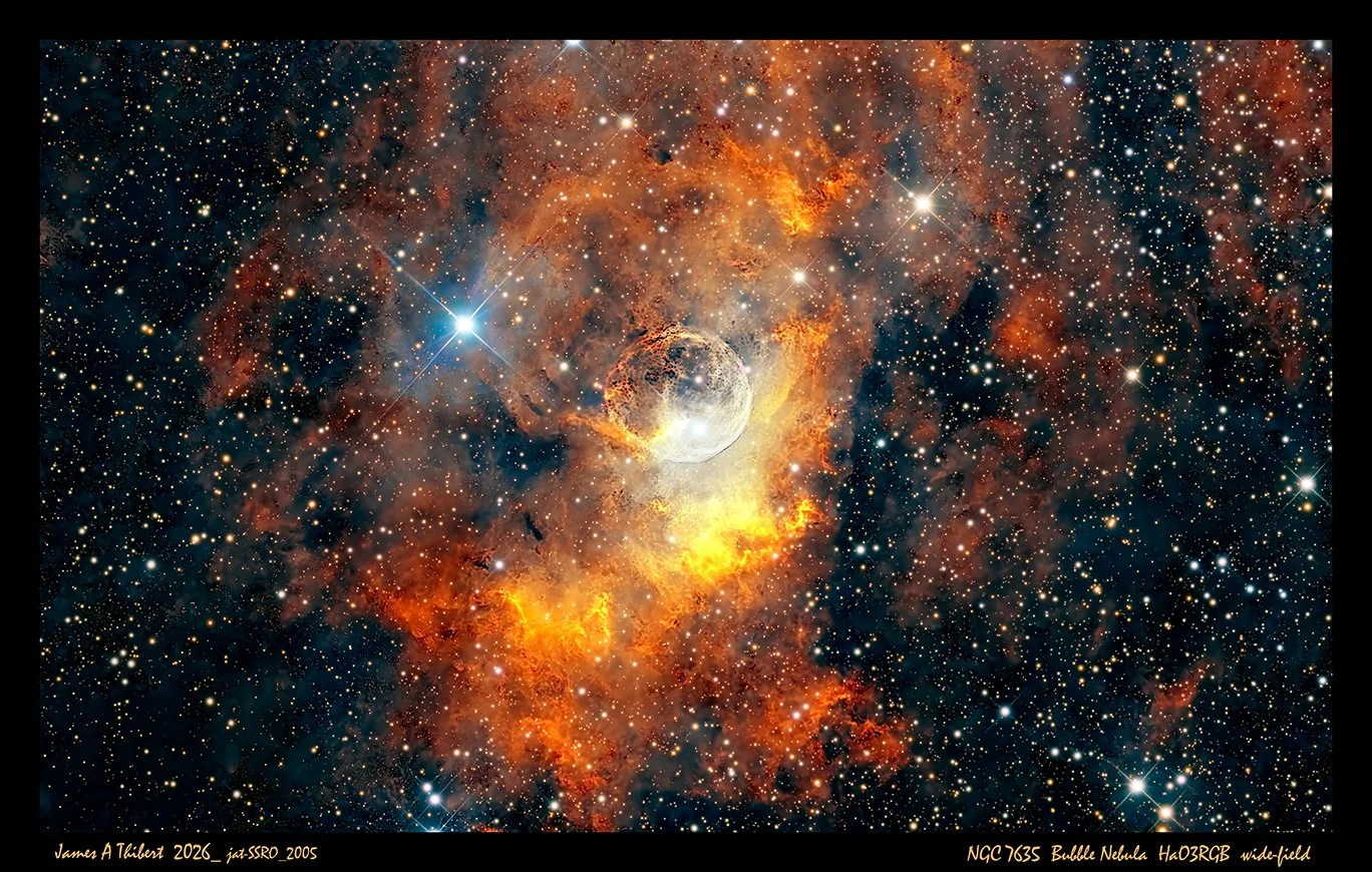 NGC7635 Bubble Nebula HaO3RGB widefield