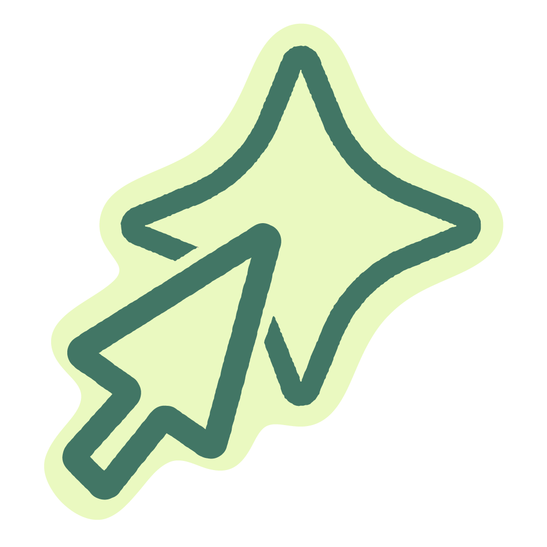 Stylized pale green paper airplane icon with dark green outline on a black background