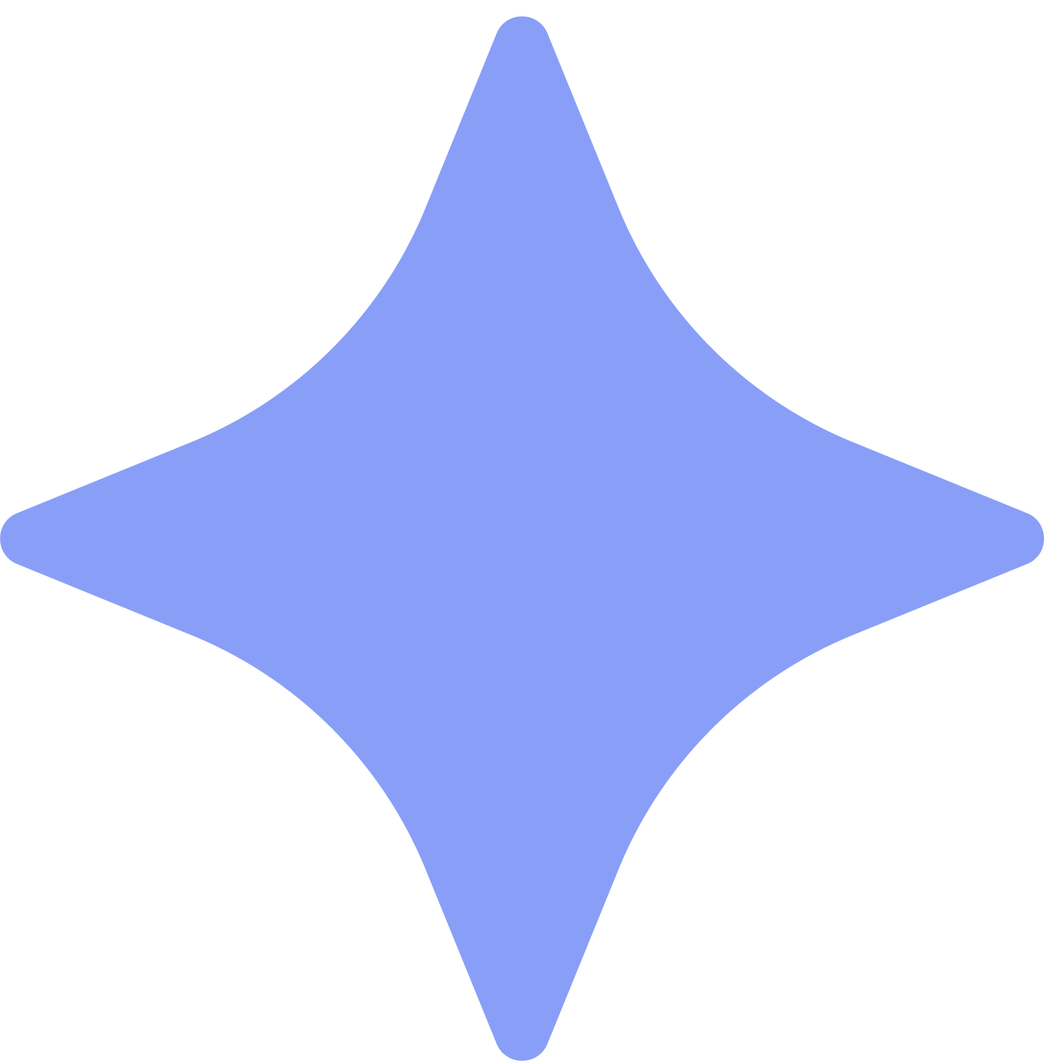 Four-pointed lavender star shape on a black background