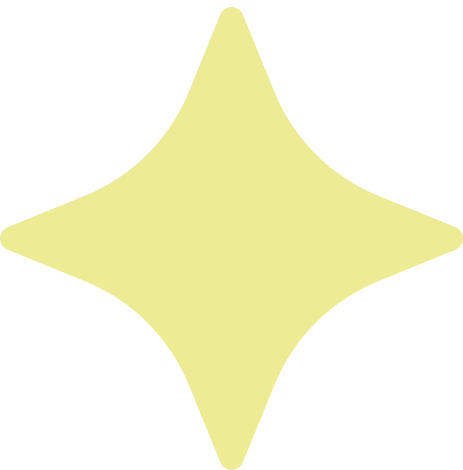 Large pale yellow four-pointed star on a black background