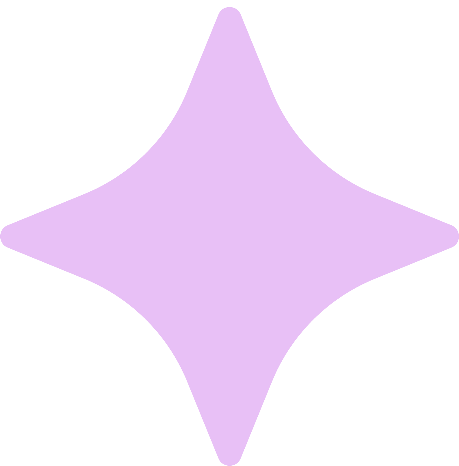 Large four-pointed lavender star shape on a black background