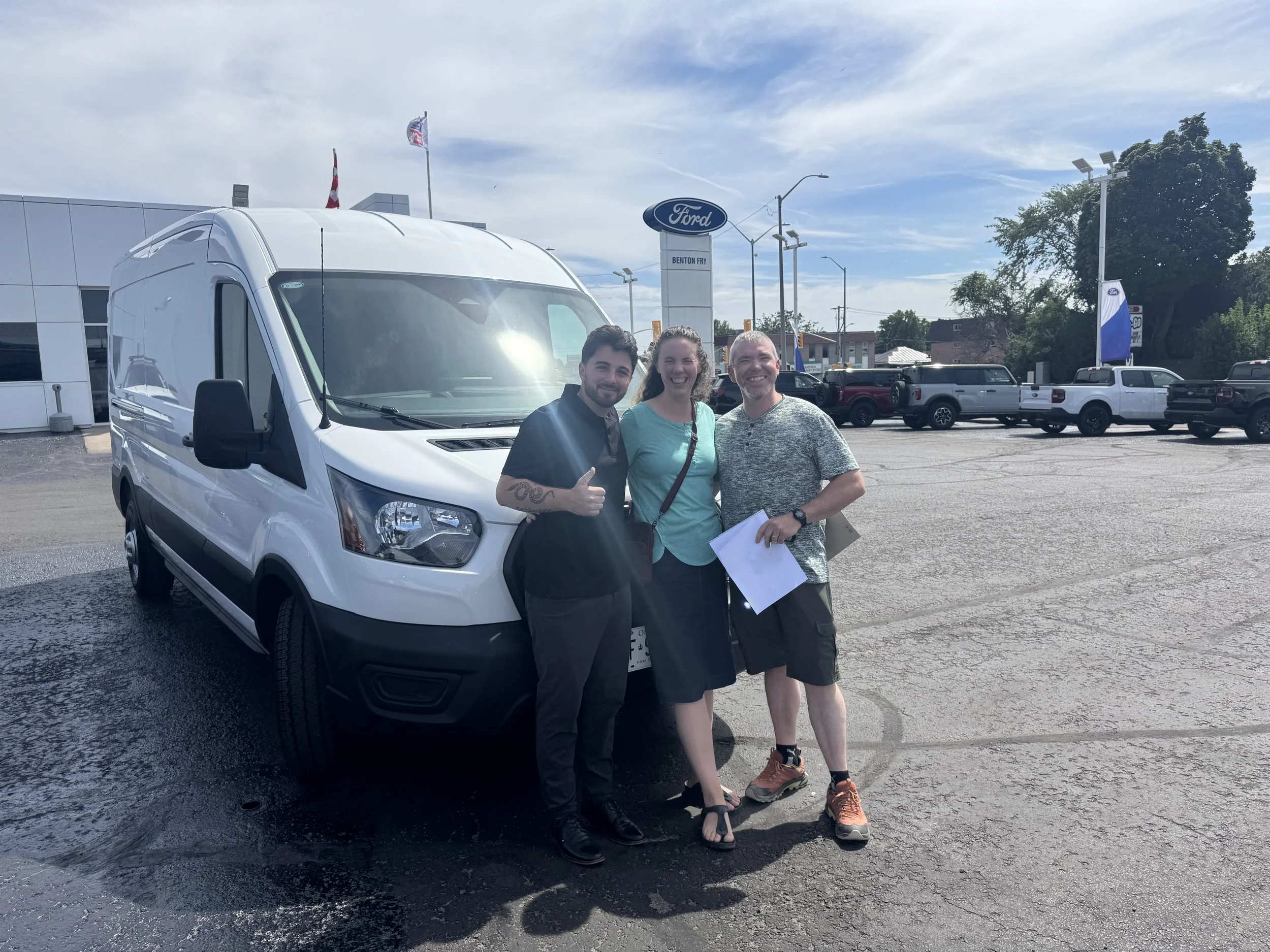 Thank you Benton Fry Ford Belleville. We love our new Ford Transit Work Van!