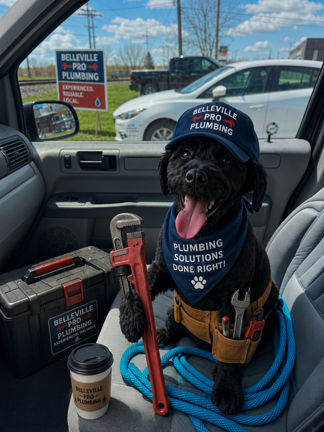 Belleville Pro Plumbing's newest apprentice, Fergus Newman
