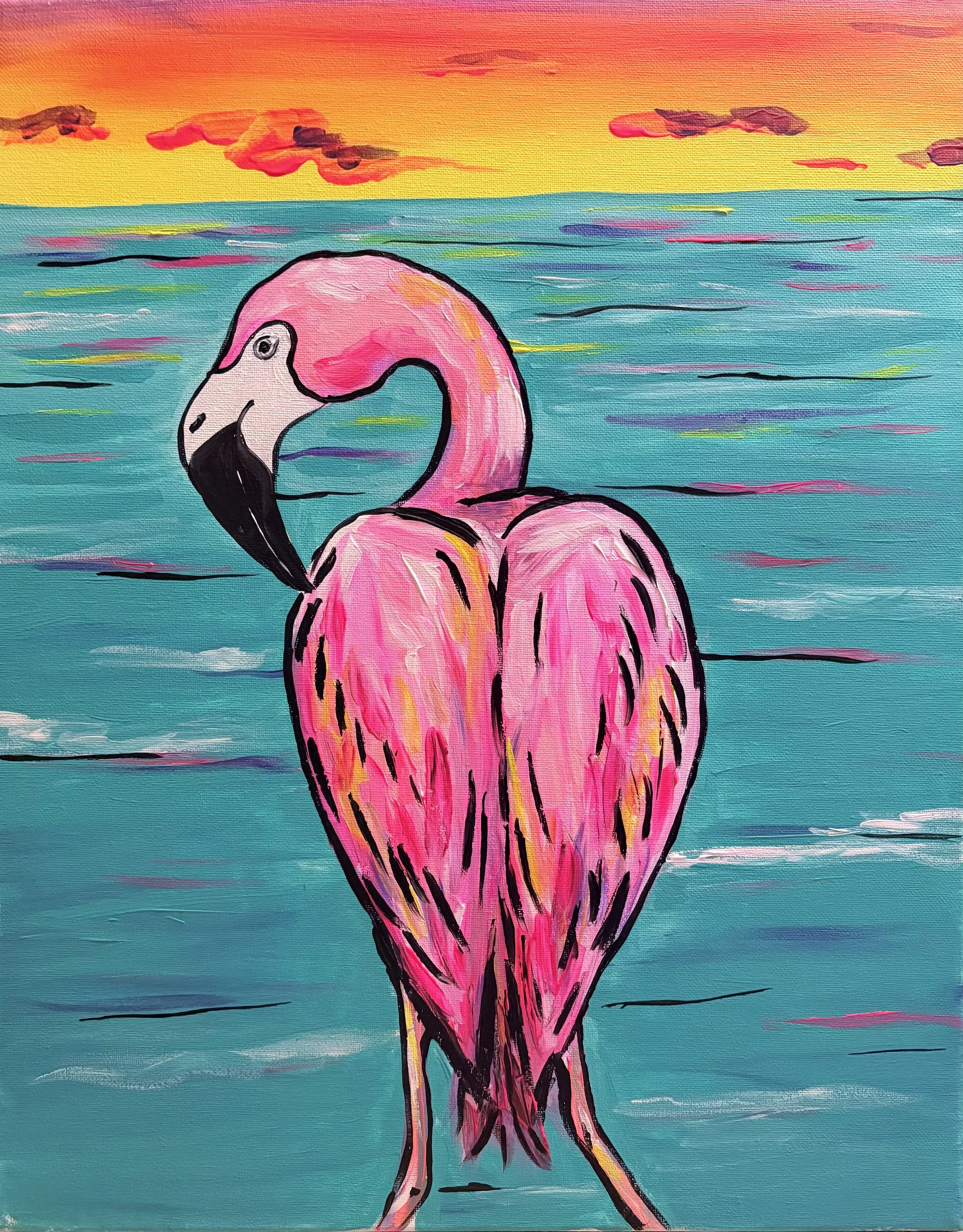 Fluorescent Flamingo 
