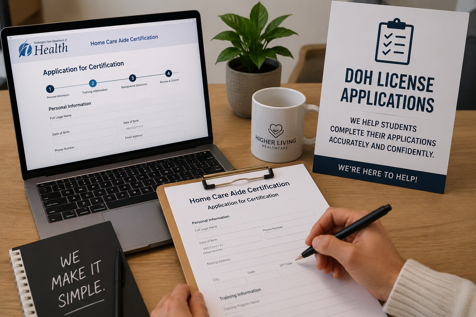 DOH License Application (Included with HCA and CNA Package)