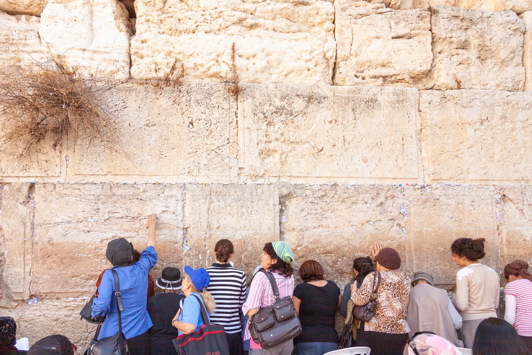 Women praying at the Western Wall in Jerusalem’s Old City.