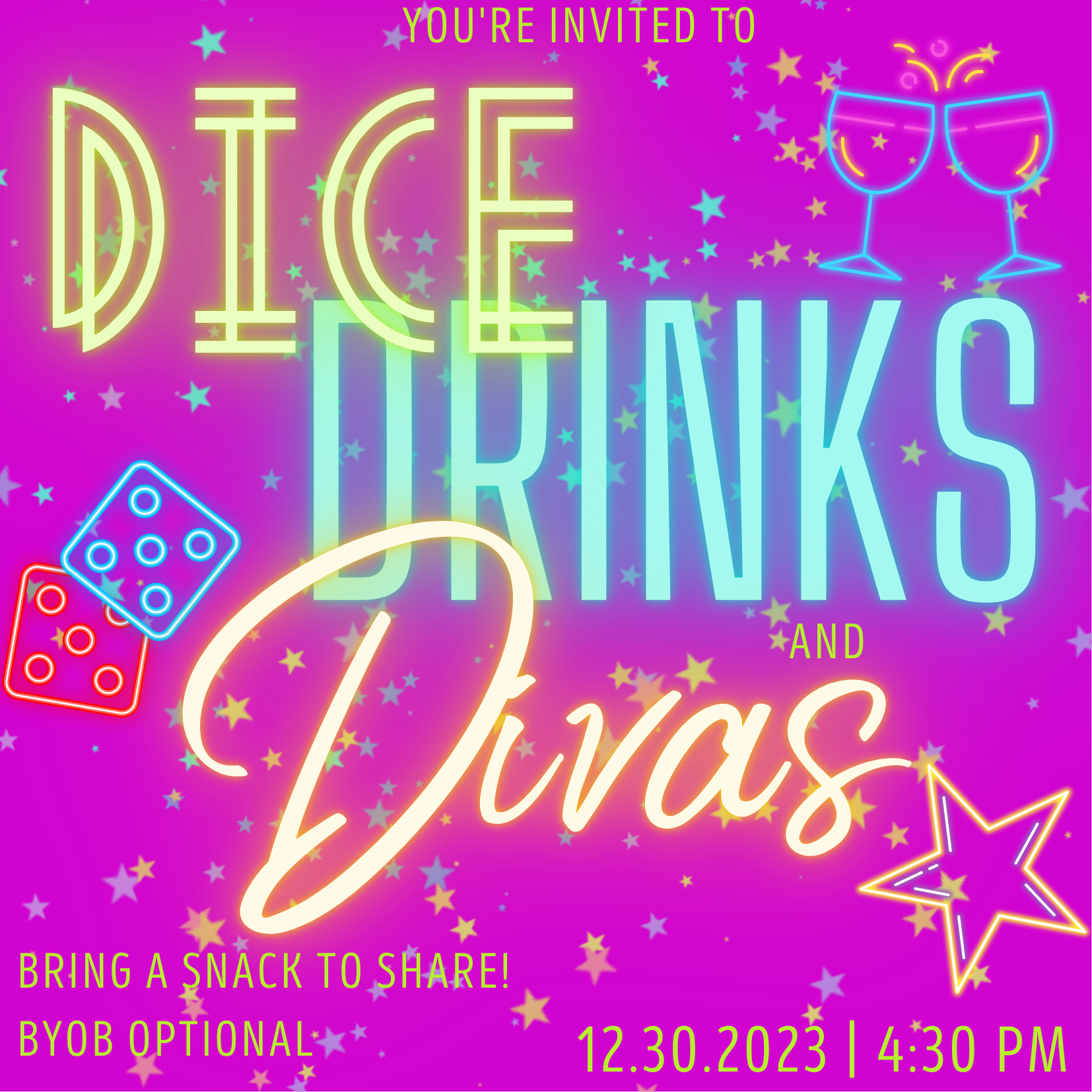 Fun Neon Sweet Sixteen Birthday Square Invitation.png