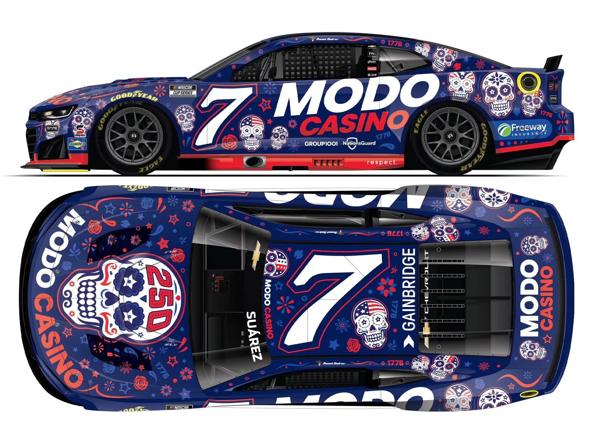 DANIEL SUAREZ 2026 MODO CASINO SUGAR SKULLS 1:64 ARC DIECAST