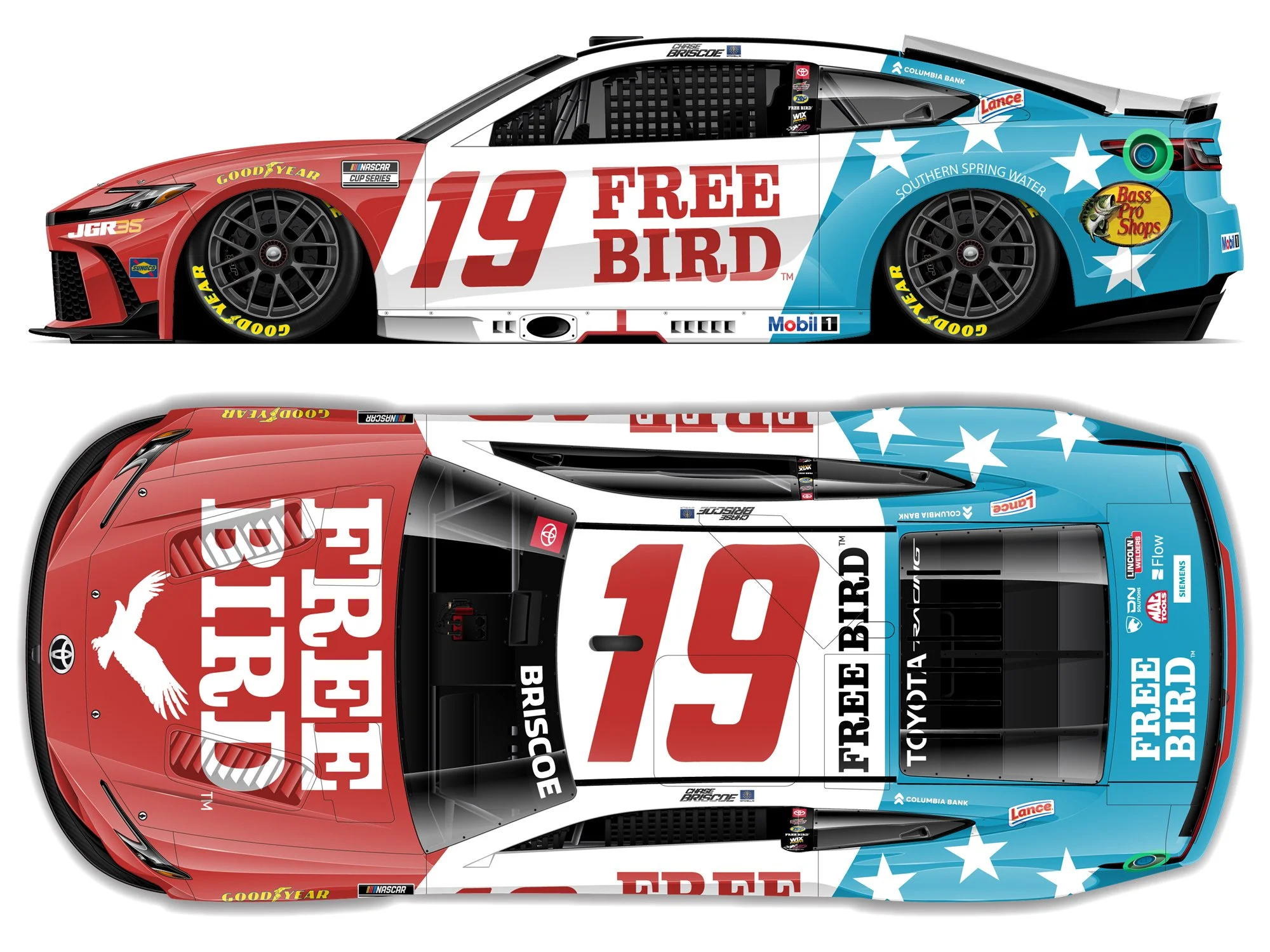 CHASE BRISCOE 2026 FREE BIRD PATRIOTIC 1:64 ARC DIECAST
