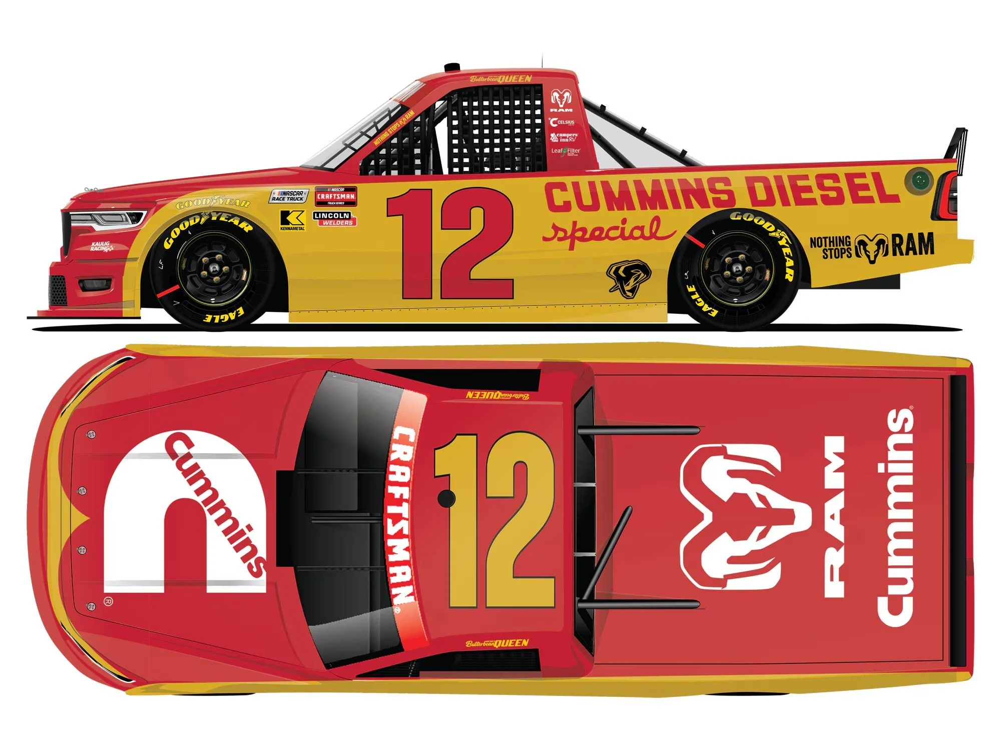 BRENDEN "BUTTERBEAN" QUEEN 2026 CUMMINS THROWBACK 1:64 ARC DIECAST