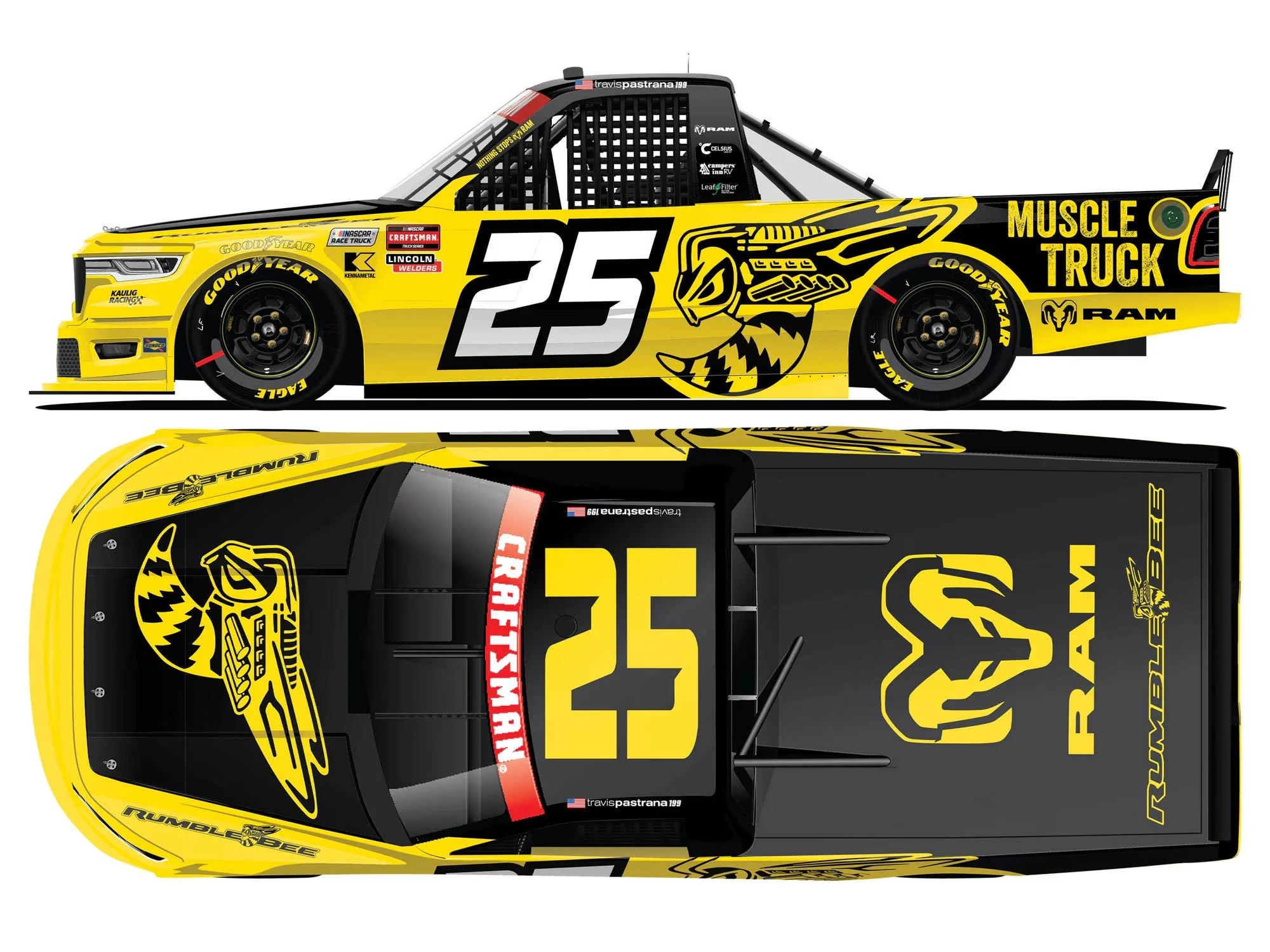 TRAVIS PASTRANA 2026 RAM RUMBLE BEE 1:64 ARC DIECAST