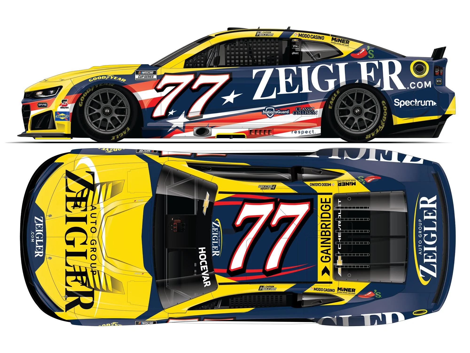 CARSON HOCEVAR 2026 ZEIGLER PATRIOTIC 1:64 ARC DIECAST