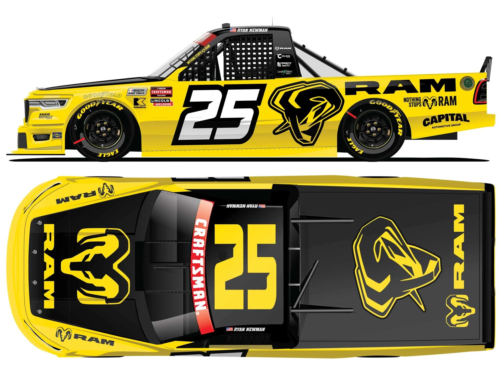 RYAN NEWMAN 2026 RAM TRUCKS 1:64 ARC DIECAST