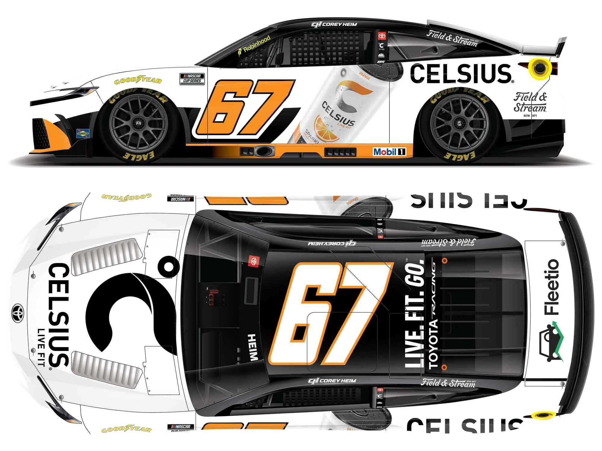 COREY HEIM 2026 CELSIUS 1:24 COLOR CHROME ARC DIECAST
