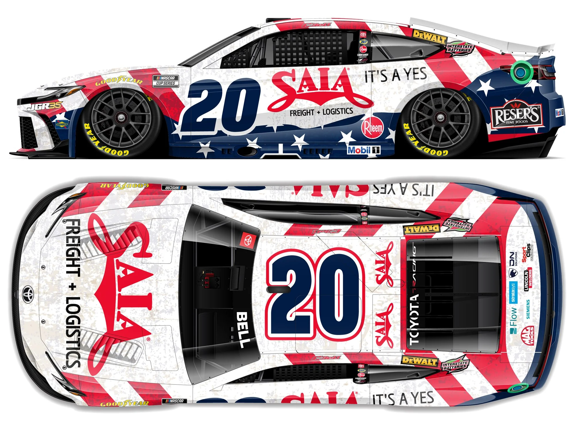 CHRISTOPHER BELL 2026 SAIA LTL PATRIOTIC 1:64 ARC DIECAST