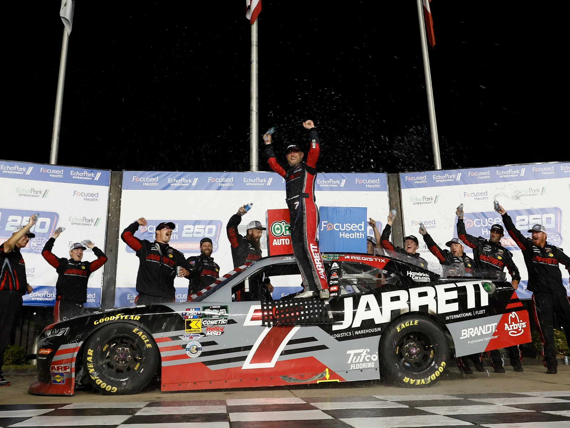 JUSTIN ALLGAIER 2026 JARRETT ATLANTA RACED WIN 1:64 ARC DIECAST
