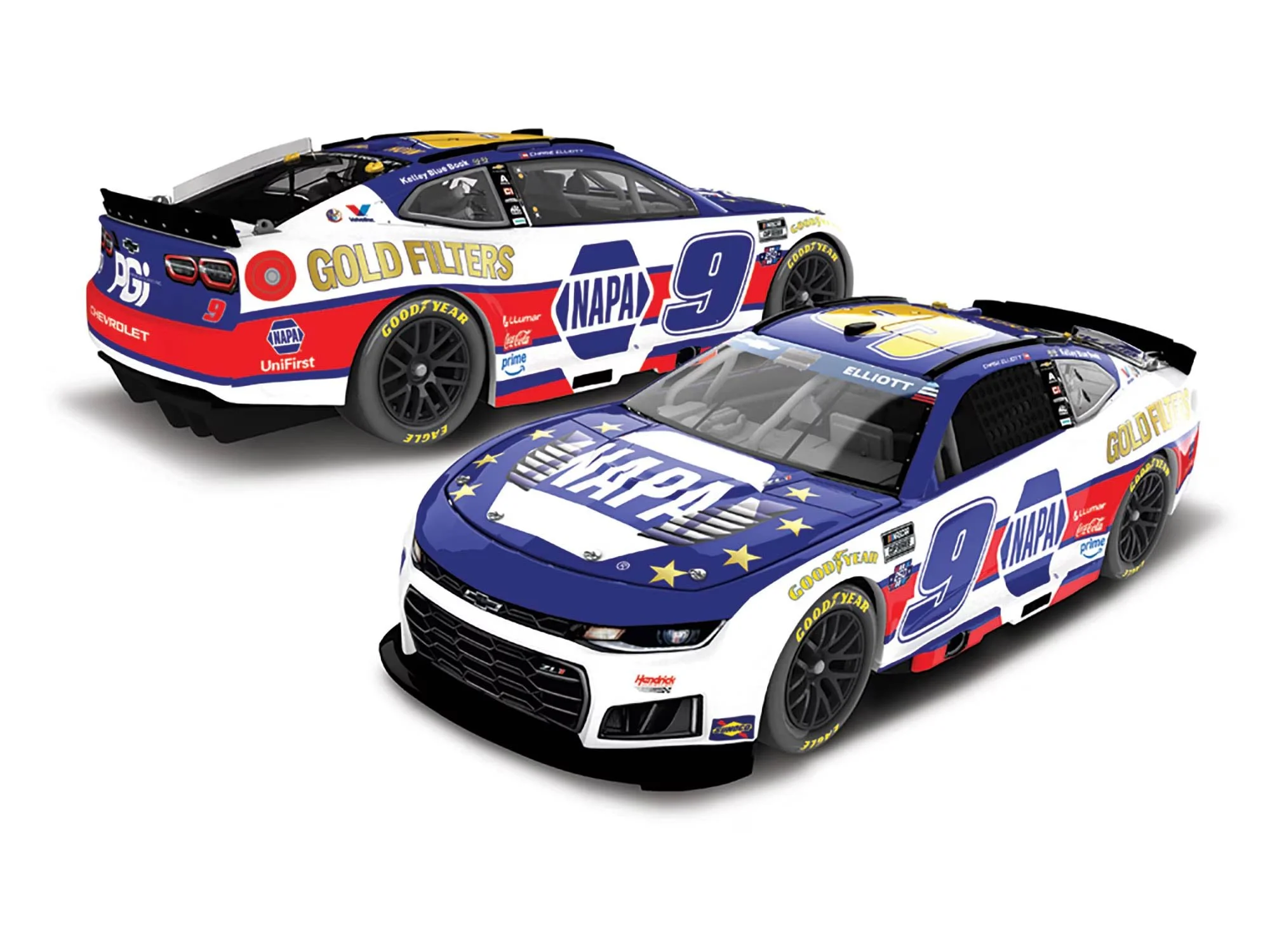 CHASE ELLIOTT 2026 NAPA GOLD FILTERS PATRIOTIC 1:24 ARC DIECAST