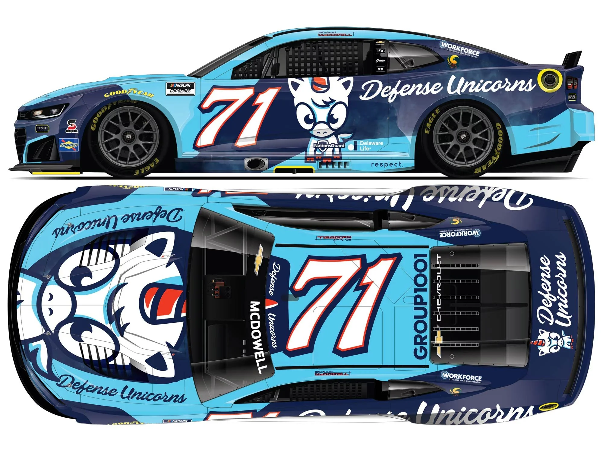 MICHAEL MCDOWELL 2026 DEFENSE UNICORNS 1:64 ARC DIECAST