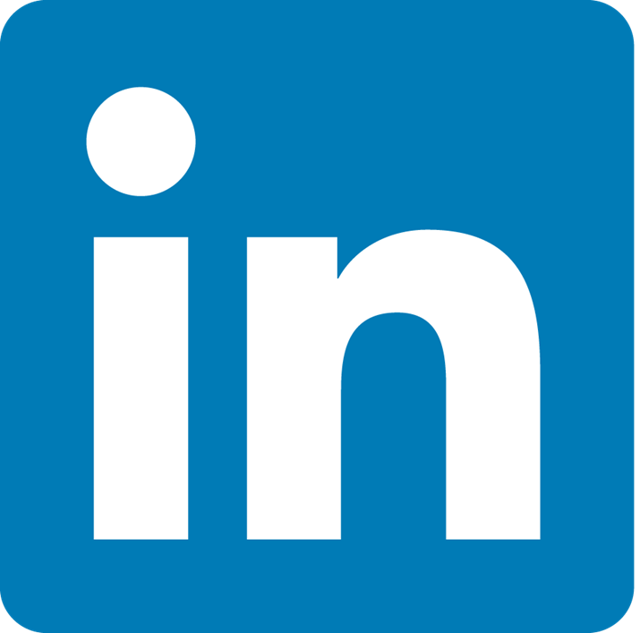 Blue background with a white lowercase 'in' logo.