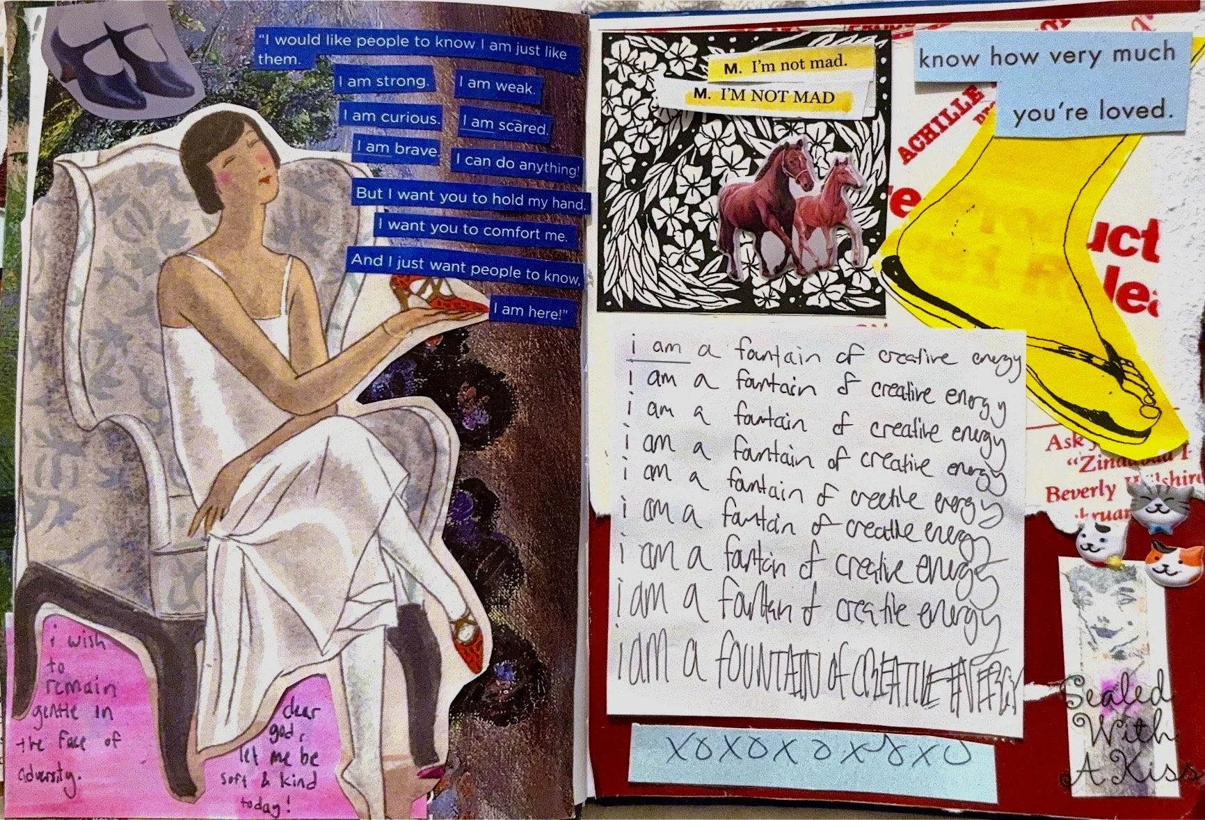 i really enjoy this posh little lady holding a poem on the left. she is awesome.
