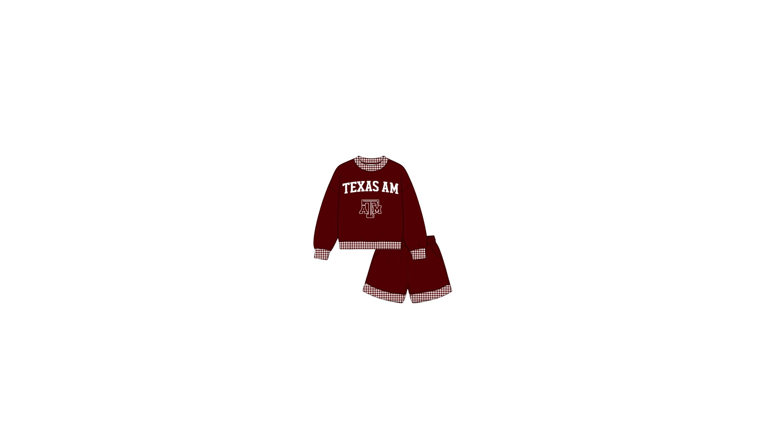 Aggie Gingham Spirit Set