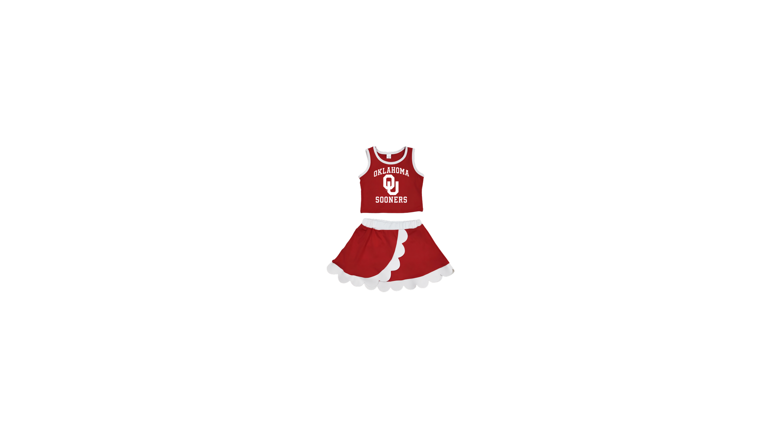 Oklahoma Sooners Scalloped Spirit Set