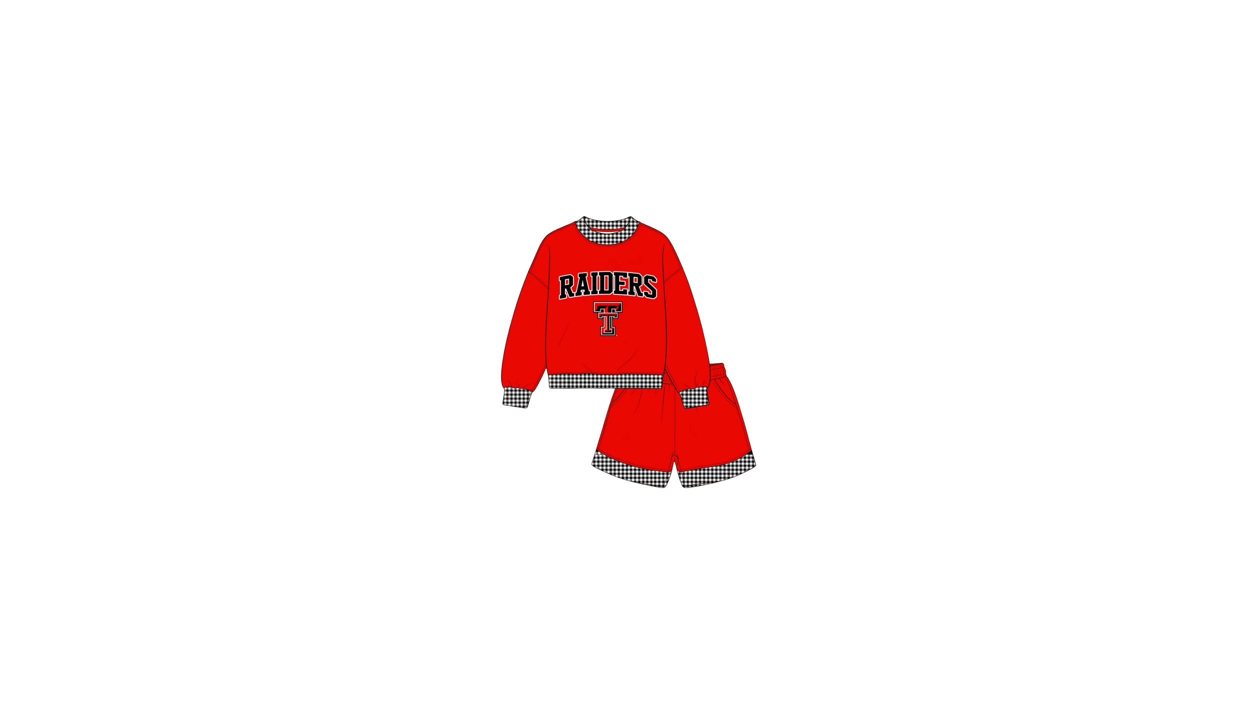 Red Raiders Gingham Spirit Set