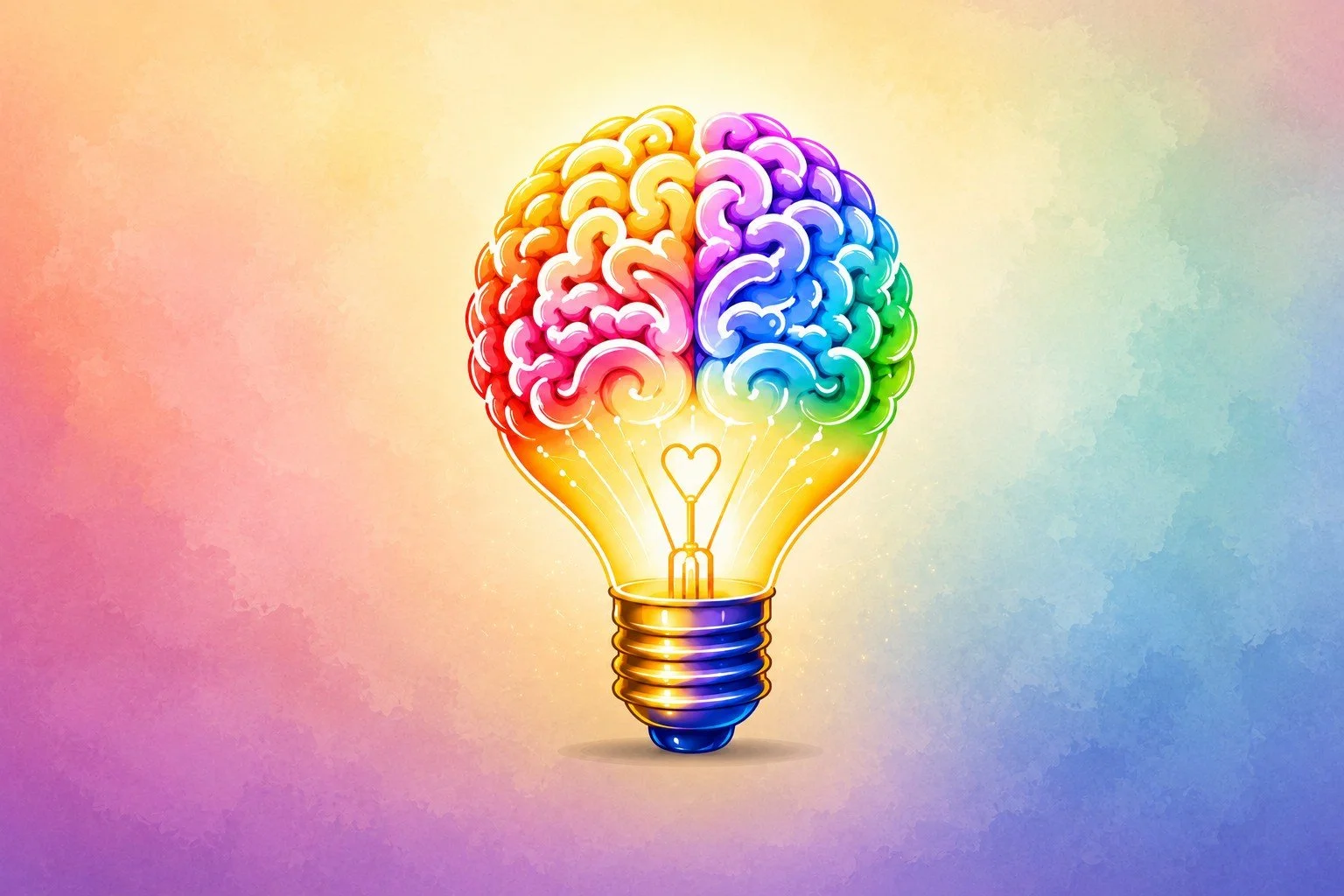 logo: a lightbulb formed into a brain at the top