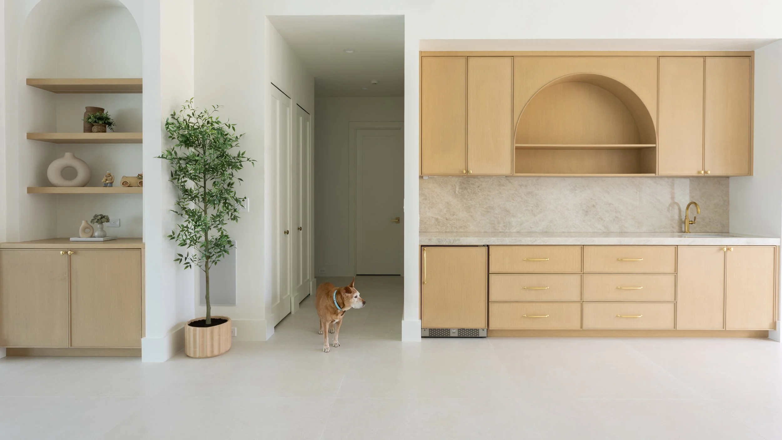 Bespoke Wet Bar &amp; Custom Living Room Millwork Fabrication in Miami