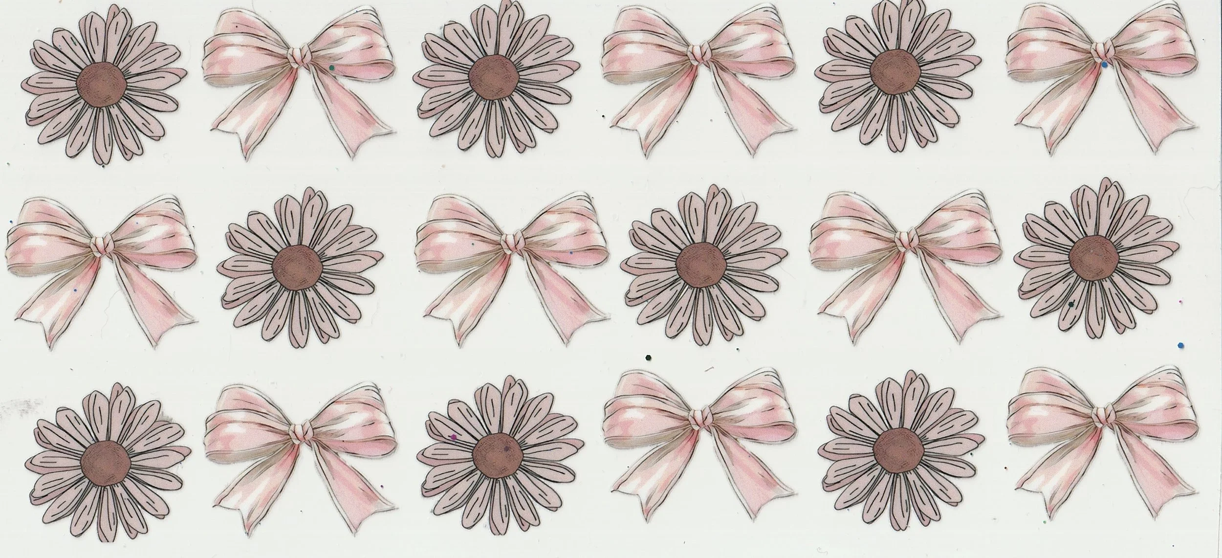 Pink flowers and bows