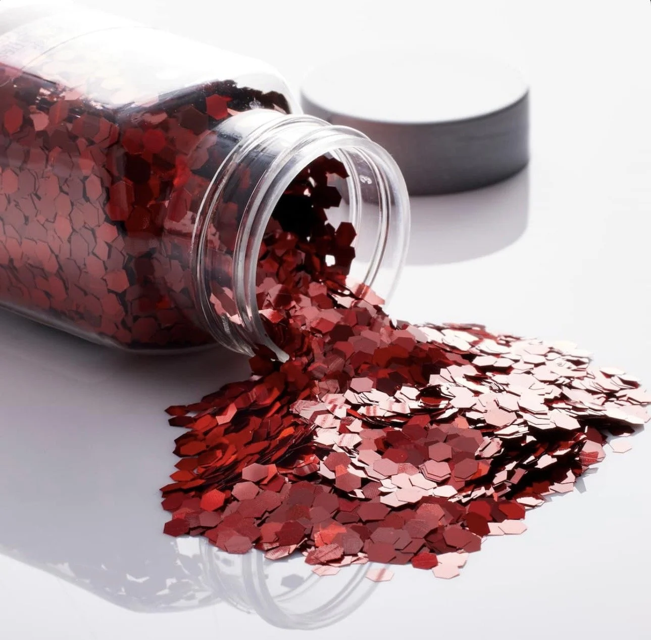 Dark red glitter