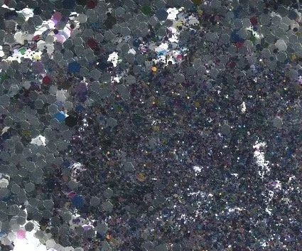 Colorful and silver glitter