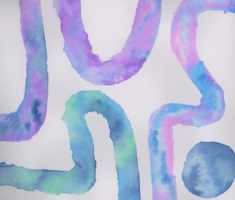 watercolor wet-on-wet painting used in final design