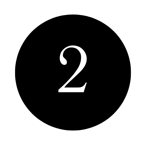 Number 2 on a black background