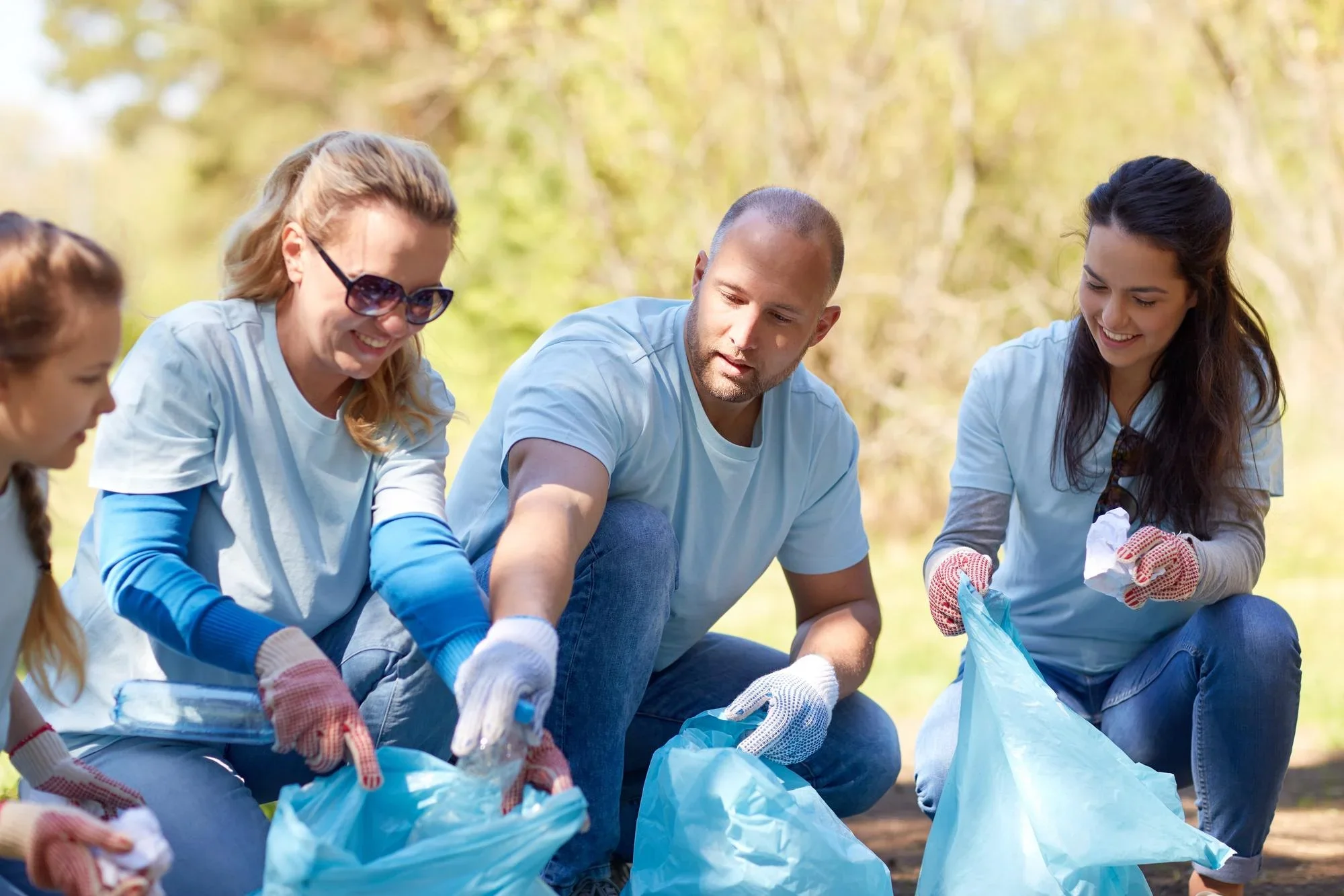 Nonprofit volunteers serving the community