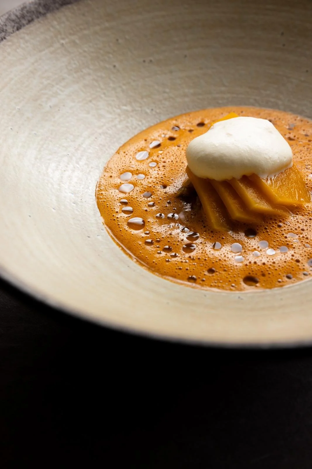 A dish of foam, Seasonal Pumpkin | Head Chef Friedrich "Fritz" Beloussow | Rātā Queenstown