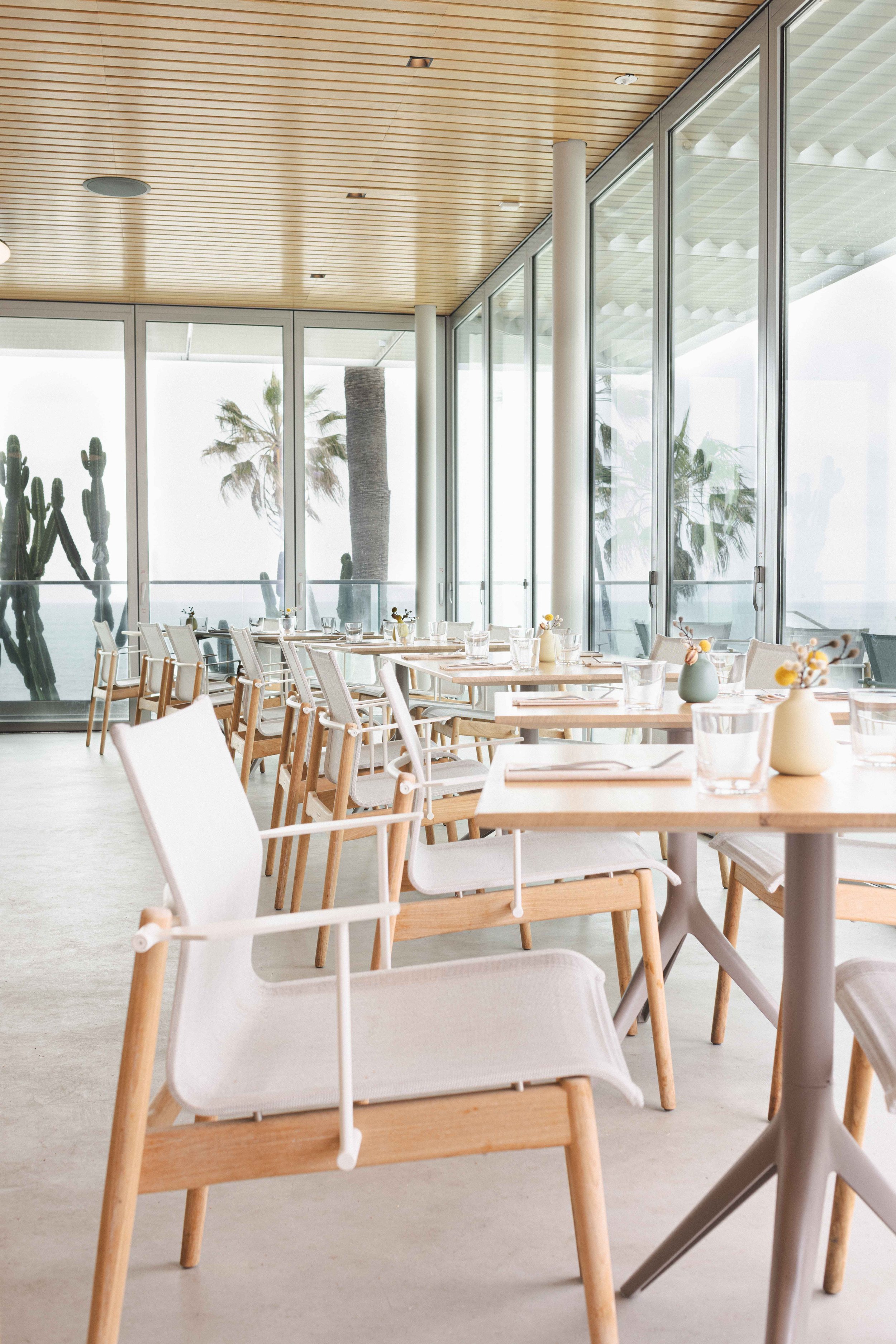 Editorial hospitality photo of the interiors of a fine dining restaurant in San Diego, California.