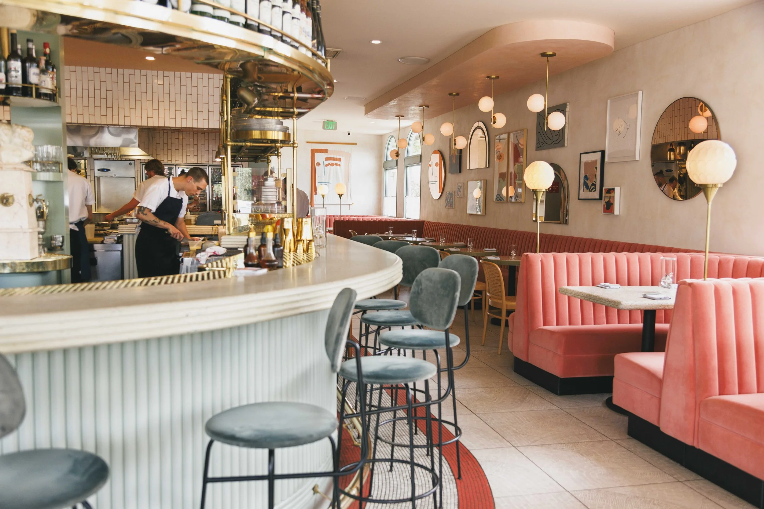Commercial photo of a Michelin starred restaurant interior for a hotel campaign. By commercial photographer Amy Carson.
