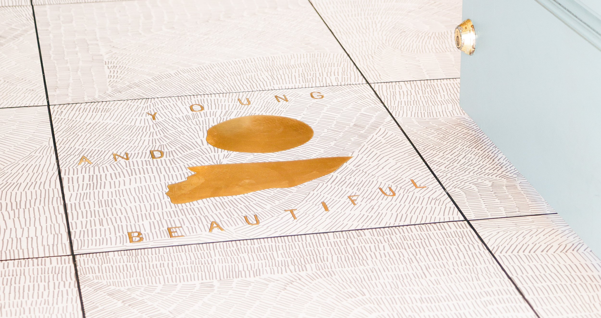 Commercial interiors photo of the floors of a fine dining restaurant for the LA Times.