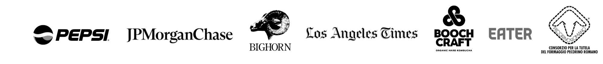 Client logos of Amy Carson, San Diego commercial photographer.