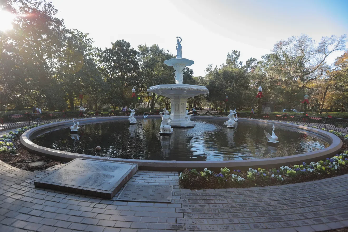 Forsyth Park Fountain in Savannah Georgia, complete restoration.