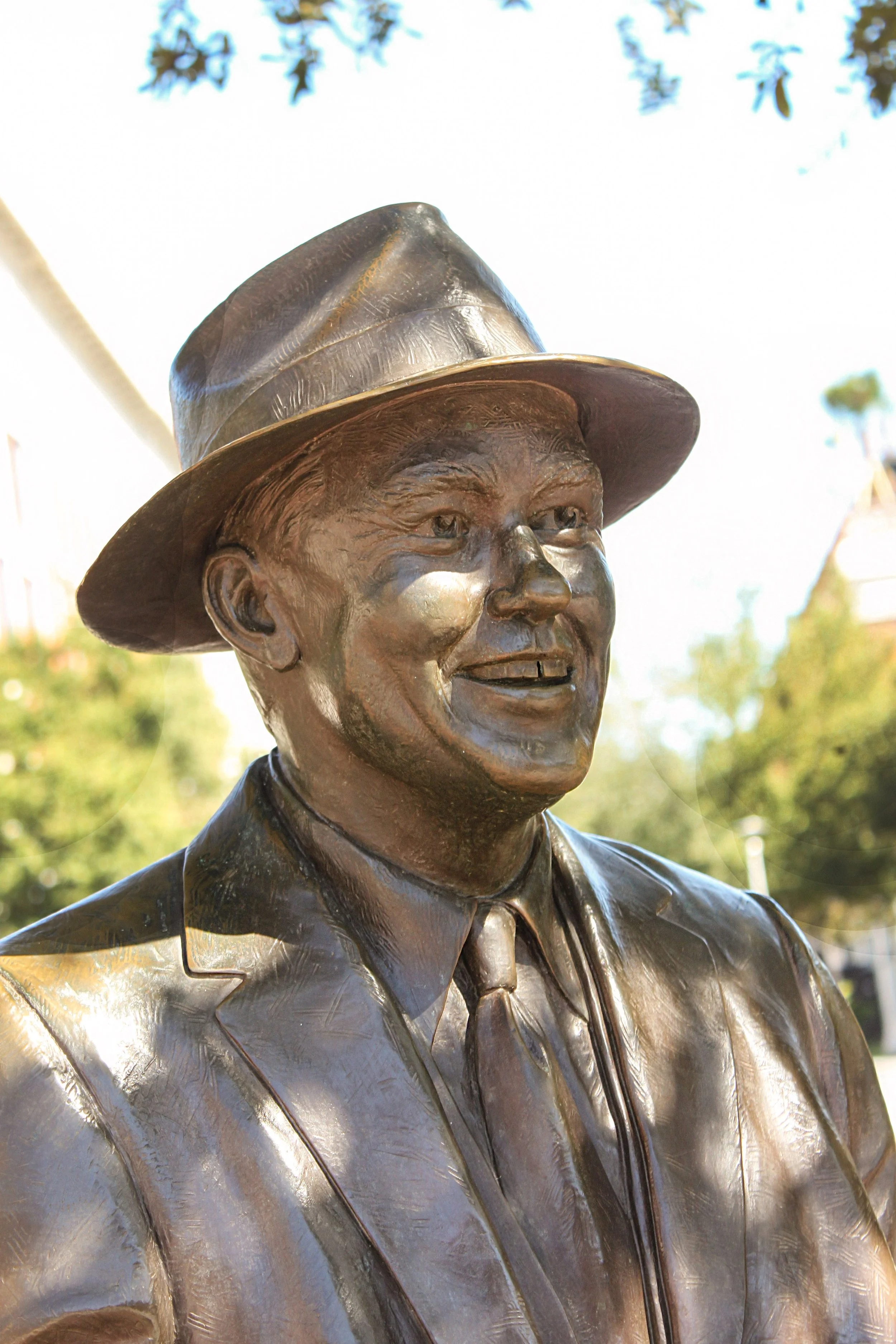 Restored Bronze Statue of Johnny Mercer in City Market in Savannah, GA.
