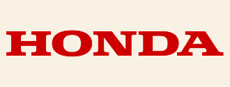The Honda logo in red text on a white background.